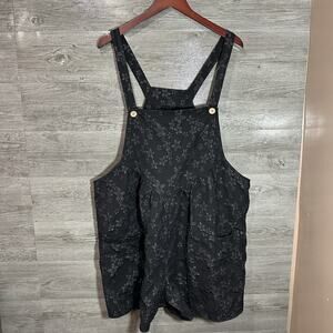 Shein Curve Size 3XL Black Sleeveless Floral Jumper Romper Jumpsuit Shorts